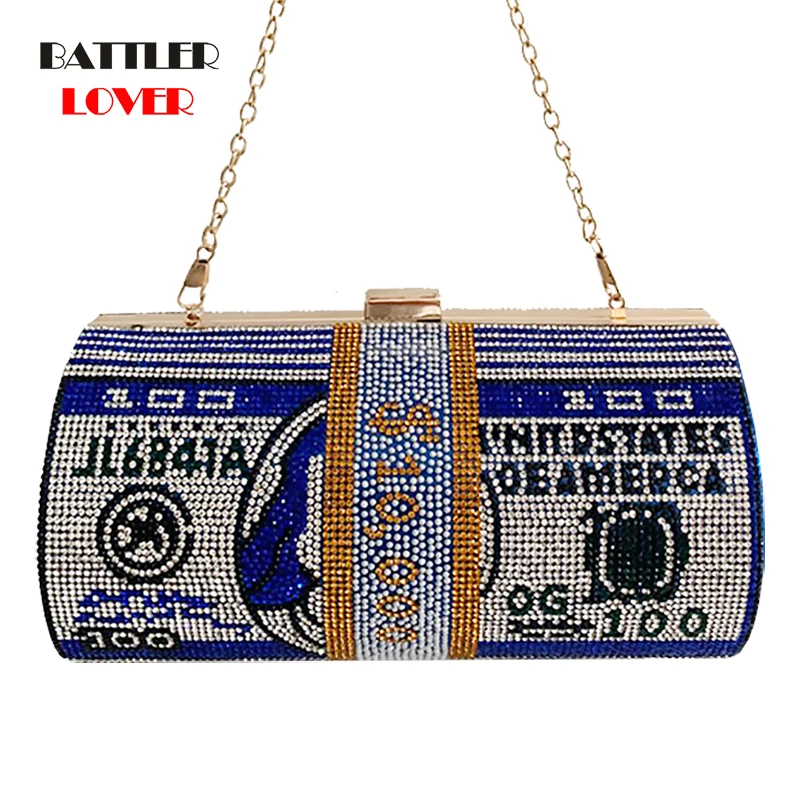 Barrel-Shaped Crystal Money USD Dollar Design Flaps Women Luxury Diamond Evening Bags for Female Party Purse and Handbag Clutch
Barrel-Shaped Crystal Money USD Dollar Design Flaps Women Luxury Diamond Evening Bags for Female Party Purse and Handbag Clutch