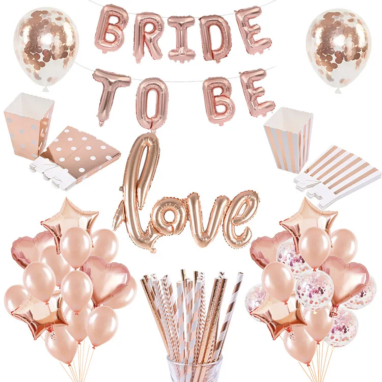 Rose Gold Bride To Be Letter Confetti Foil Balloon Tableware Hen Bachelorette Party Decoration Wedding Decor Supplies
Rose Gold Bride To Be Letter Confetti Foil Balloon Tableware Hen Bachelorette Party Decoration Wedding Decor Supplies