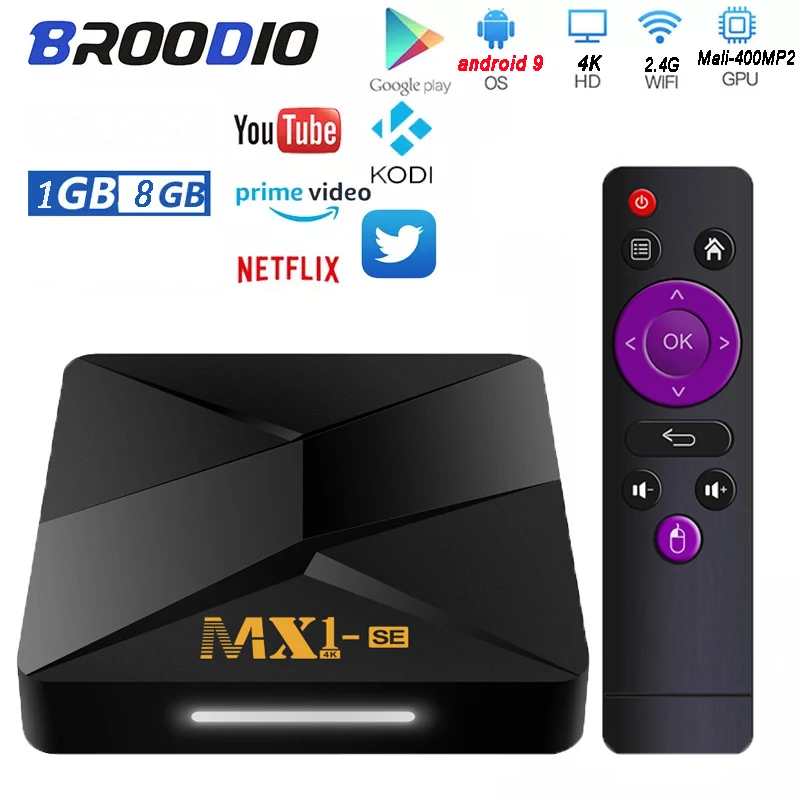 2021 Mx1 Tv Box Android 9.0 RK3228A MX1-SE 2.4G Wifi Smart Tv Box 3D Media Player Full HD 4K Live Home YouTube Netflix Set Top
2021 Mx1 Tv Box Android 9.0 RK3228A MX1-SE 2.4G Wifi Smart Tv Box 3D Media Player Full HD 4K Live Home YouTube Netflix Set Top