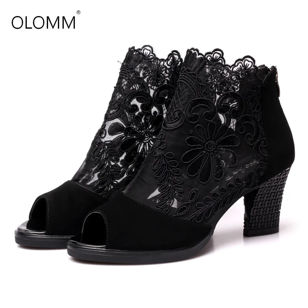 Large Size European and American Mesh High Heel Lace Fish Mouth Women's Shoes Zapatos De Mujer Pumps Women Shoes
Large Size European and American Mesh High Heel Lace Fish Mouth Women's Shoes Zapatos De Mujer Pumps Women Shoes