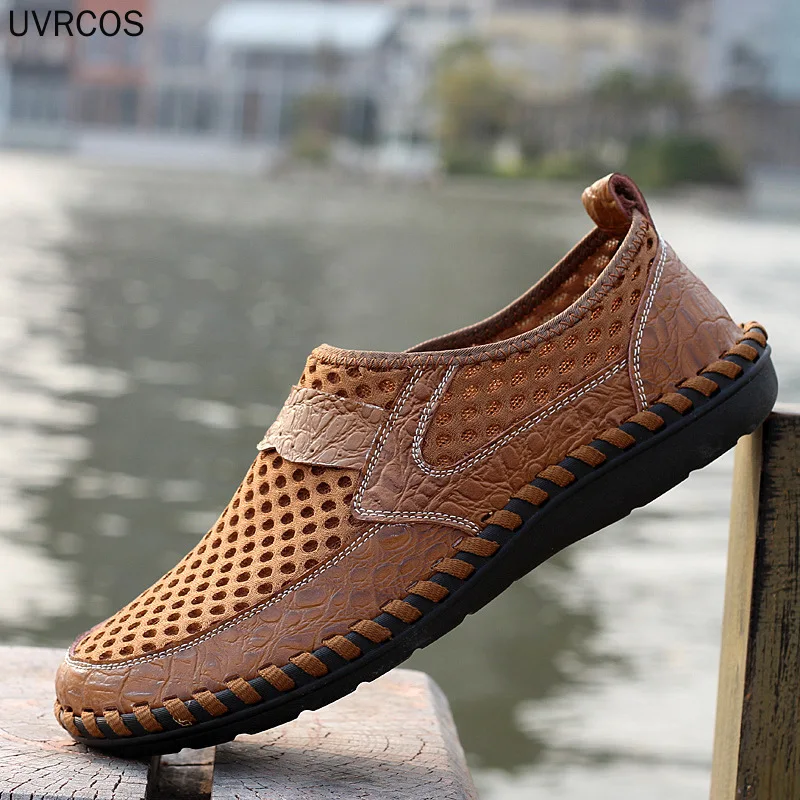 Summer Men's Casual Shoes Breathable Mesh Shoes Soft Sole Sandals Handmade Men's Driving Shoes Tooling Shoes Large Size 38-48
Summer Men's Casual Shoes Breathable Mesh Shoes Soft Sole Sandals Handmade Men's Driving Shoes Tooling Shoes Large Size 38-48
