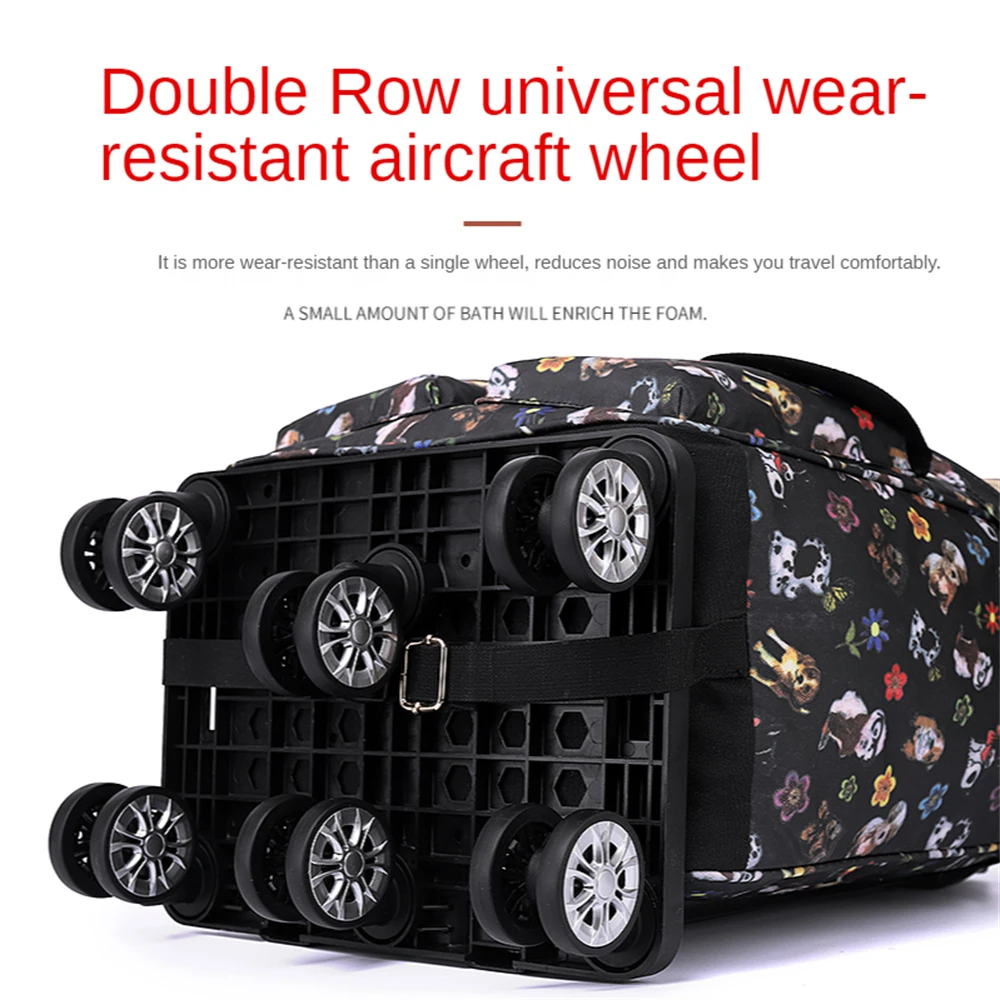Rolling Collapsible Storage Utility Shopping Bag with Rolling Hand Truck Folding Portable Trolley Smooth Rotating Wheels
Rolling Collapsible Storage Utility Shopping Bag with Rolling Hand Truck Folding Portable Trolley Smooth Rotating Wheels