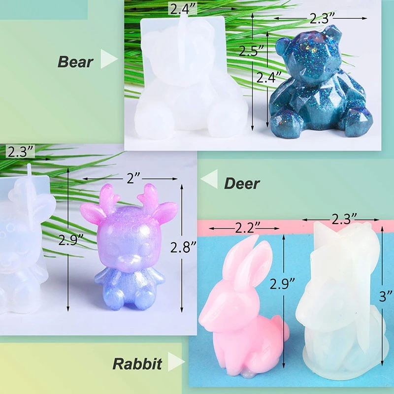 6PCS Animal Resin Molds,Epoxy Resin Silicone Molds, Resin Casting Molds for Handmade Candle, Resin Crafts DIY
6PCS Animal Resin Molds,Epoxy Resin Silicone Molds, Resin Casting Molds for Handmade Candle, Resin Crafts DIY