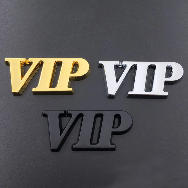

10pcs 3D Metal VIP Car Sticker Emblem Badge Decals For Audi Nissin Subaru Honda Suzuk Lexus Chevrolet Peugeot Renault Ford