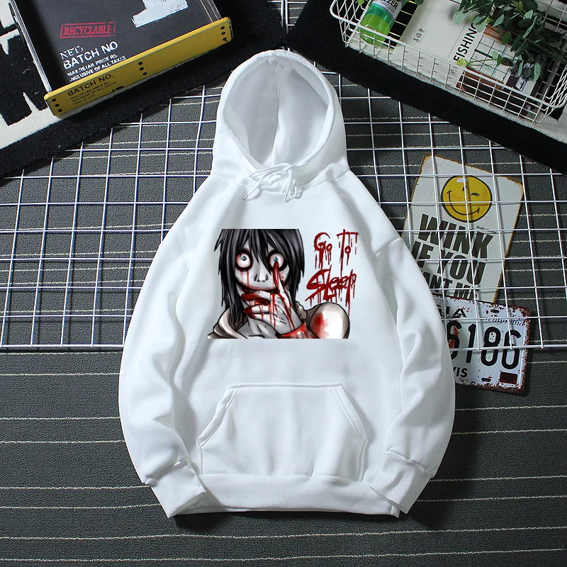 Jeff the Killer Sweatshirt Woman Simple Fashion Printing Graphic Couples Oversized Hoodie
Jeff the Killer Sweatshirt Woman Simple Fashion Printing Graphic Couples Oversized Hoodie