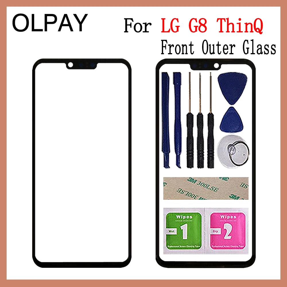 6 1 дюйма для LG G8 ThinQ G820N G820QM G820V G820UM Сенсорный экран Передняя внешняя стеклянная