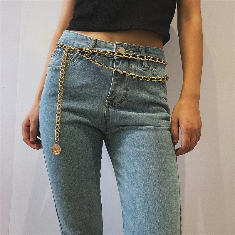 Coin Pendant Exaggerated Waist Chain Women Dress Pants Belt Single Layer/Double Layer Chain Clothing Accessories
Coin Pendant Exaggerated Waist Chain Women Dress Pants Belt Single Layer/Double Layer Chain Clothing Accessories