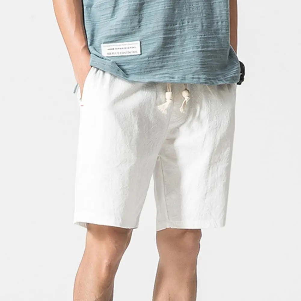 Trendy Men Shorts All Match Solid Color Knee Length Drawstring Summer Loose Mid Rise Pockets Breathable Shorts for Fitness
Trendy Men Shorts All Match Solid Color Knee Length Drawstring Summer Loose Mid Rise Pockets Breathable Shorts for Fitness