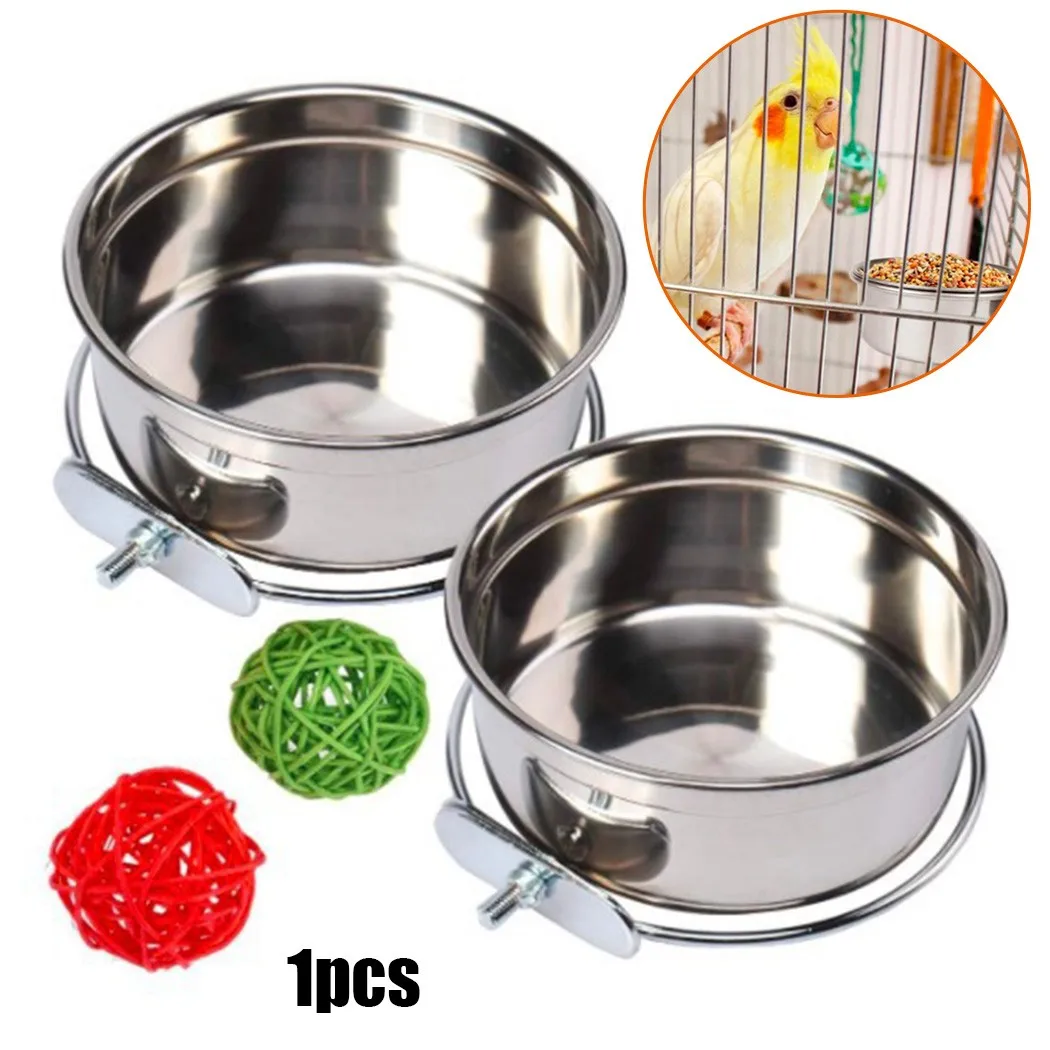 Stainless Steel Feeding Bowls With Holder Bird Parrot Rabbit Small Animal Food Bird Feeding Drink Water Parrot Pets Cage Cup
Stainless Steel Feeding Bowls With Holder Bird Parrot Rabbit Small Animal Food Bird Feeding Drink Water Parrot Pets Cage Cup