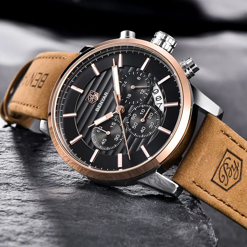 BENYAR Brand Sport Watches for Men Luxury Brand Blue Military Genuine Leather Wrist Watch Man Clock Chronograph Wristwatch
BENYAR Brand Sport Watches for Men Luxury Brand Blue Military Genuine Leather Wrist Watch Man Clock Chronograph Wristwatch