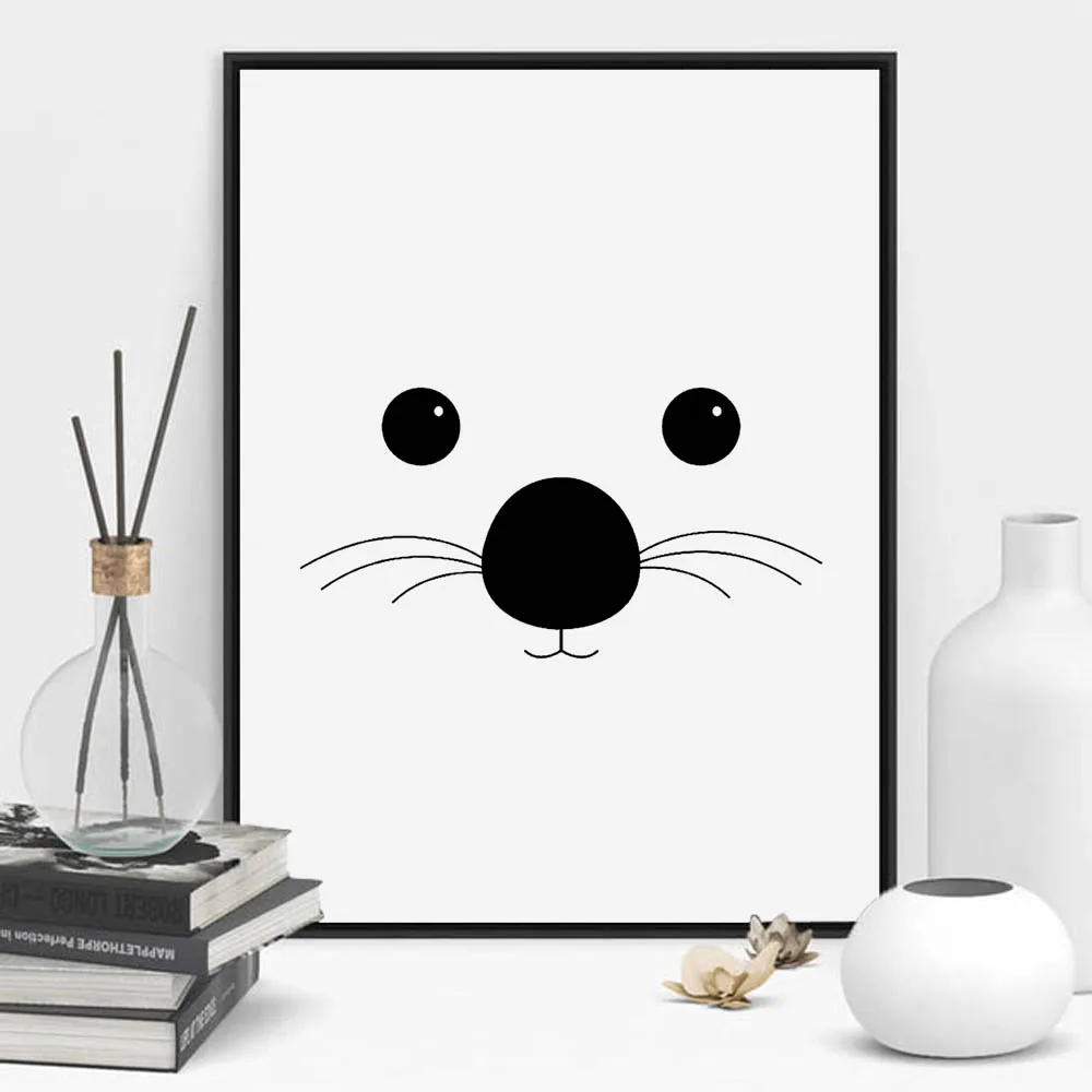 Modern Nordic Home Decor Kawaii Poster Wall Picture Minimalist Black White Animal Bear Print Canvas Art Painting for Living Room
Modern Nordic Home Decor Kawaii Poster Wall Picture Minimalist Black White Animal Bear Print Canvas Art Painting for Living Room