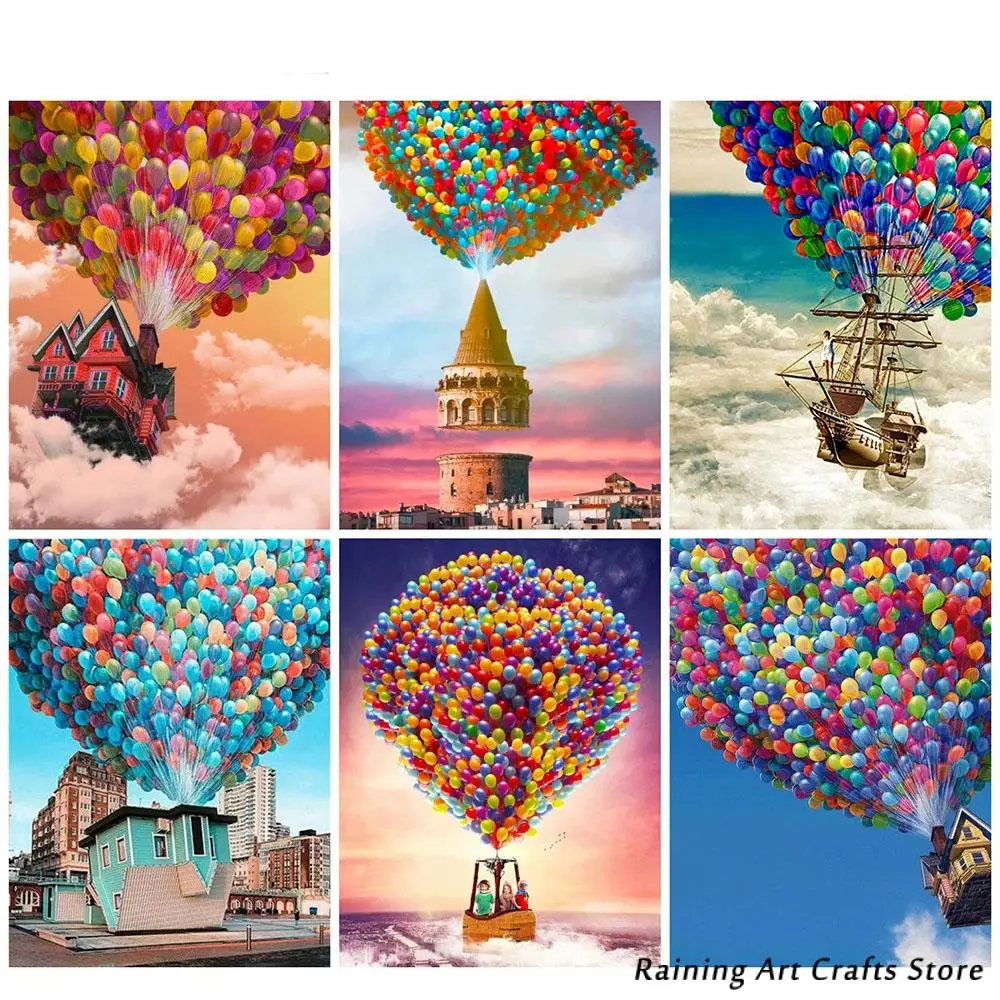 5D Diy Diamond Painting Hot Air Balloon Embroidery Full Round Square Drill Cross Stitch Kits Landscape Mosaic Picture Home Decor
5D Diy Diamond Painting Hot Air Balloon Embroidery Full Round Square Drill Cross Stitch Kits Landscape Mosaic Picture Home Decor