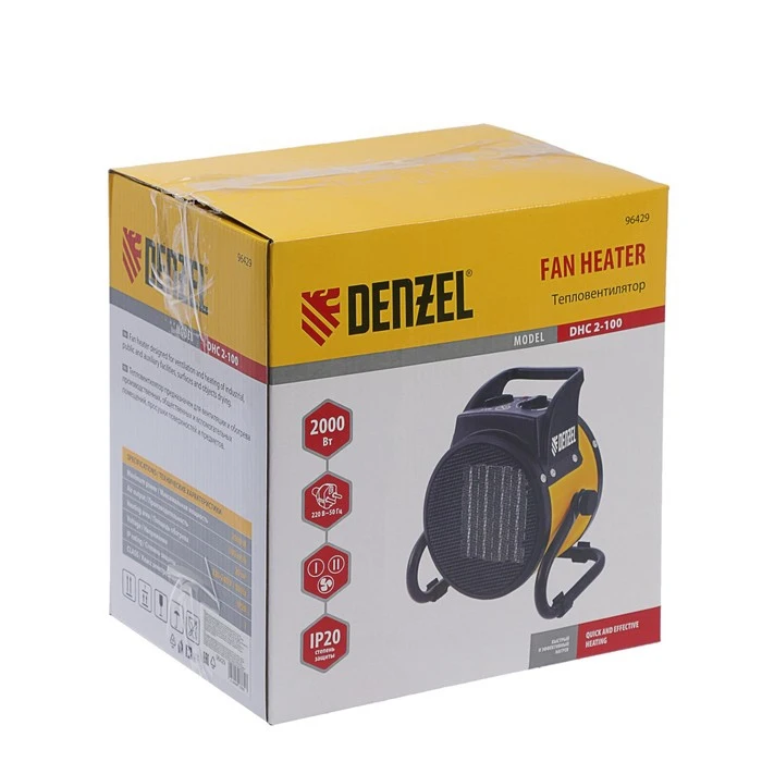 Тепловая пушка DENZEL DHC 2-100 керамический нагреватель 0.025/1/2 кВт 220 В 4564693 | Инструменты