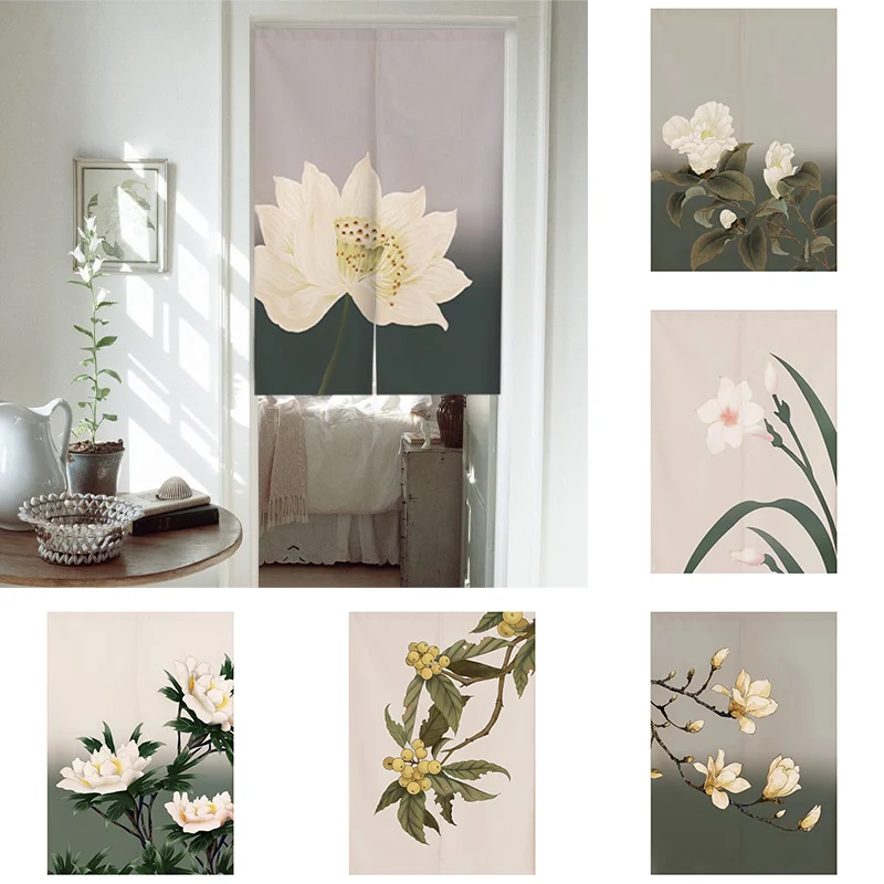 Chinese Door Curtain Fabric Partition Curtain Household Bedroom Kitchen Curtain Toilet Half Panel Curtain Without Punching 
Chinese Door Curtain Fabric Partition Curtain Household Bedroom Kitchen Curtain Toilet Half Panel Curtain Without Punching