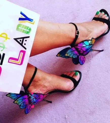 Женские босоножки Moraima Snc, на высоком каблуке, с разноцветными крыльями бабочки, с открытым носком, с ремешком на щиколотке, летние
Женские босоножки Moraima Snc, на высоком каблуке, с разноцветными крыльями бабочки, с открытым носком, с ремешком на щиколотке, летние