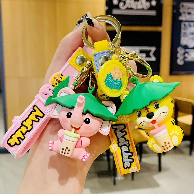 New cartoon creative lotus leaf hat elephant doll keychain pendant cute milk tea bear school bag cartoon pendant doll jewelry
New cartoon creative lotus leaf hat elephant doll keychain pendant cute milk tea bear school bag cartoon pendant doll jewelry
