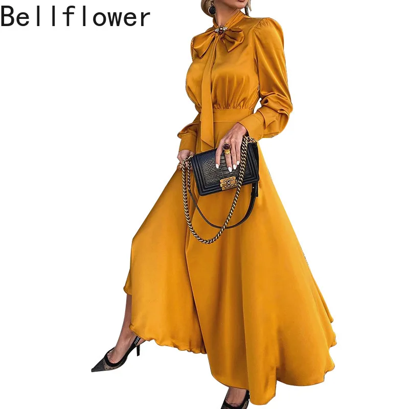 2021 New Autumn High-end Plus Size Elegant Solid Dresses Long Sleeve Bow Bandage Formal French High Waist Rayon Sexy Party Dress 
2021 New Autumn High-end Plus Size Elegant Solid Dresses Long Sleeve Bow Bandage Formal French High Waist Rayon Sexy Party Dress