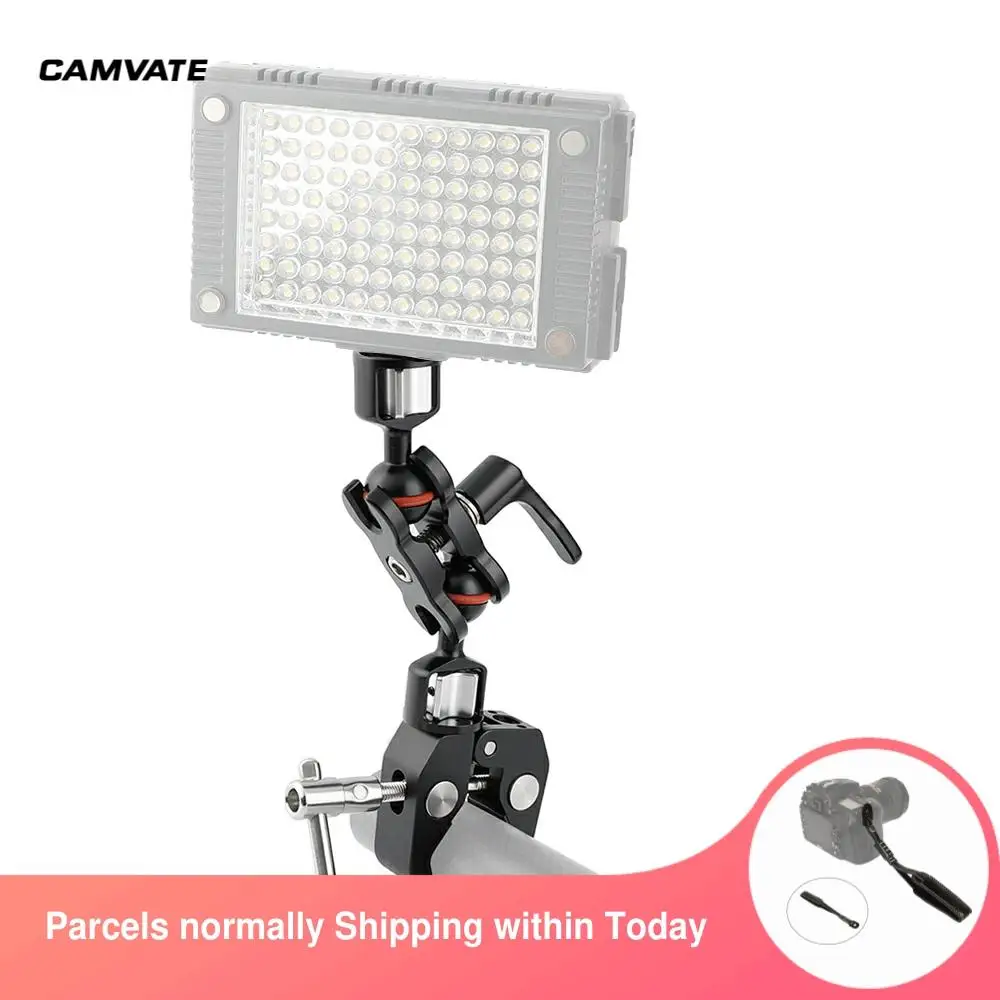 CAMVATE Super Crab Clamp Pliers Clip + Articulating Magic Arm With Double 360° Swivel Ball Head With 1/4"-20 Thumbscrew Mount
CAMVATE Super Crab Clamp Pliers Clip + Articulating Magic Arm With Double 360° Swivel Ball Head With 1/4"-20 Thumbscrew Mount