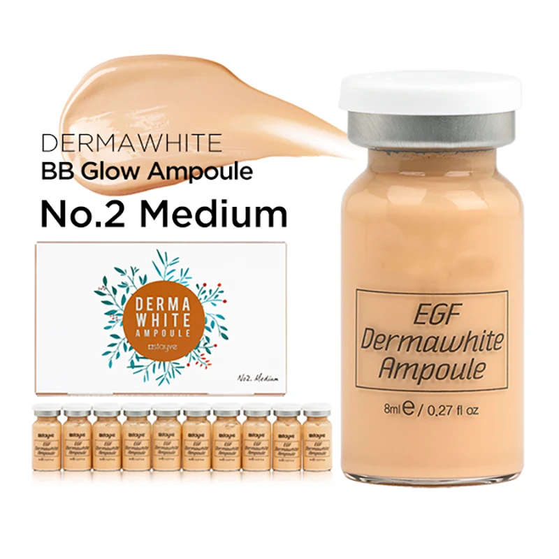8ml Dermawhite Ampoule No. 2 Medium Shade Facial Whitening Serum Meso White BB Glo Foundation Mesotherapy Solution Essence 10Pc
8ml Dermawhite Ampoule No. 2 Medium Shade Facial Whitening Serum Meso White BB Glo Foundation Mesotherapy Solution Essence 10Pc
