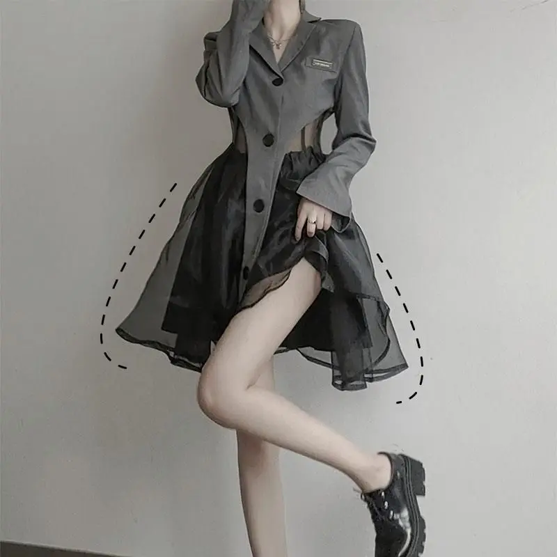 Aesthetic suit women long-sleeved tops + suspender dress two-piece sets 2021 new Korean fashion patchwork temperament suit trend
Aesthetic suit women long-sleeved tops + suspender dress two-piece sets 2021 new Korean fashion patchwork temperament suit trend