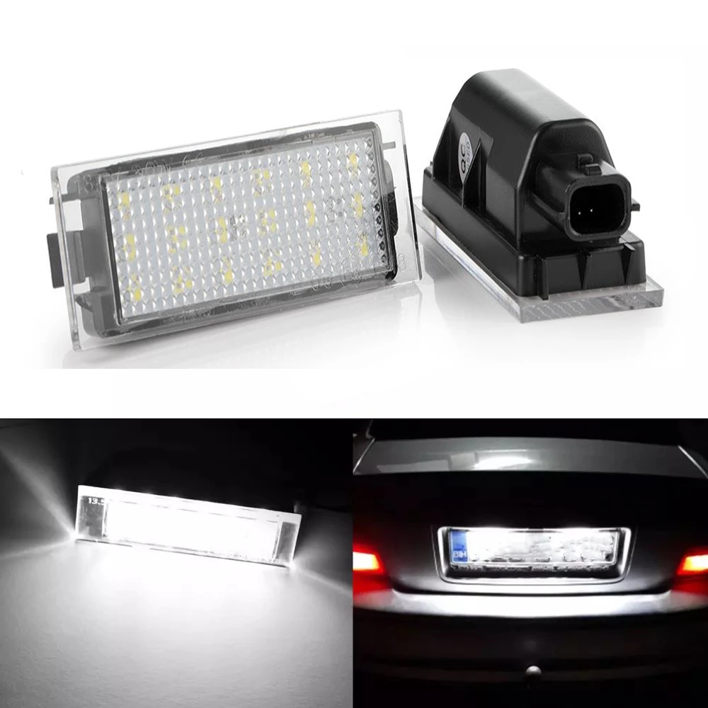 

Комплект из 2 предметов, Белый светодиодный номерной знак светильник лампы для Renault Clio Laguna 2 Megane 3 Twingo мастер Vel Satis автомобильный светильник s ...