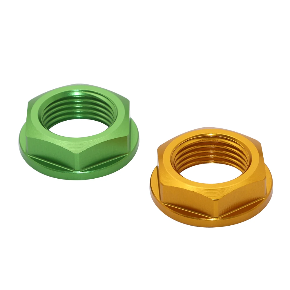 M18XP1.5 Front Axle Shaft Lock Nut For Kawasaki KX125 KX250 KX450 For Yamaha YZ250F YZ450F For Suzuki RM-Z250 RM-Z450 DR-Z400R
M18XP1.5 Front Axle Shaft Lock Nut For Kawasaki KX125 KX250 KX450 For Yamaha YZ250F YZ450F For Suzuki RM-Z250 RM-Z450 DR-Z400R