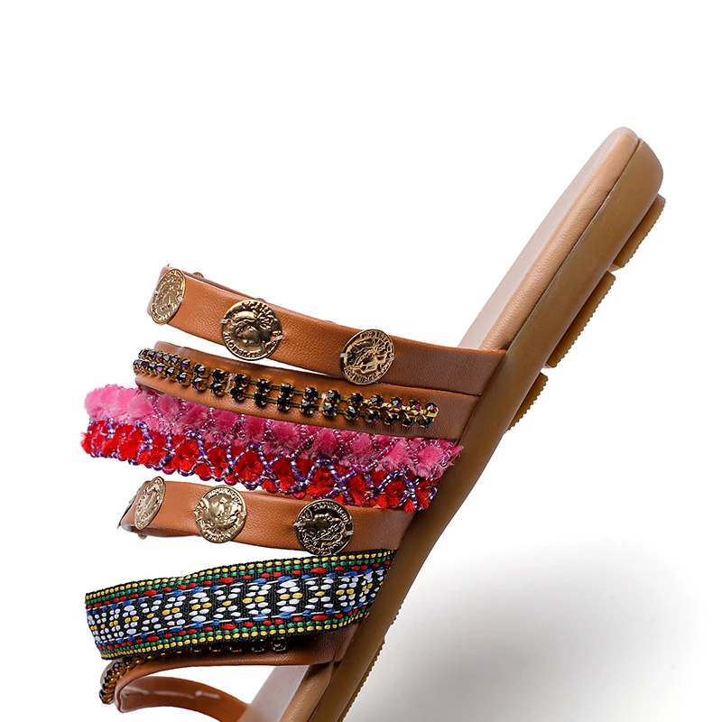 Women Flat Back Strap Sandals Beaded Bohemian Flip-Flop Casual Shoes
Women Flat Back Strap Sandals Beaded Bohemian Flip-Flop Casual Shoes