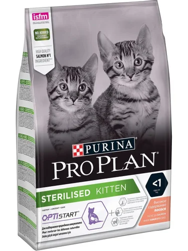Pro Plan Optistart корм для стерилизованных котят всех пород лосось 1 5 кг | Дом и сад