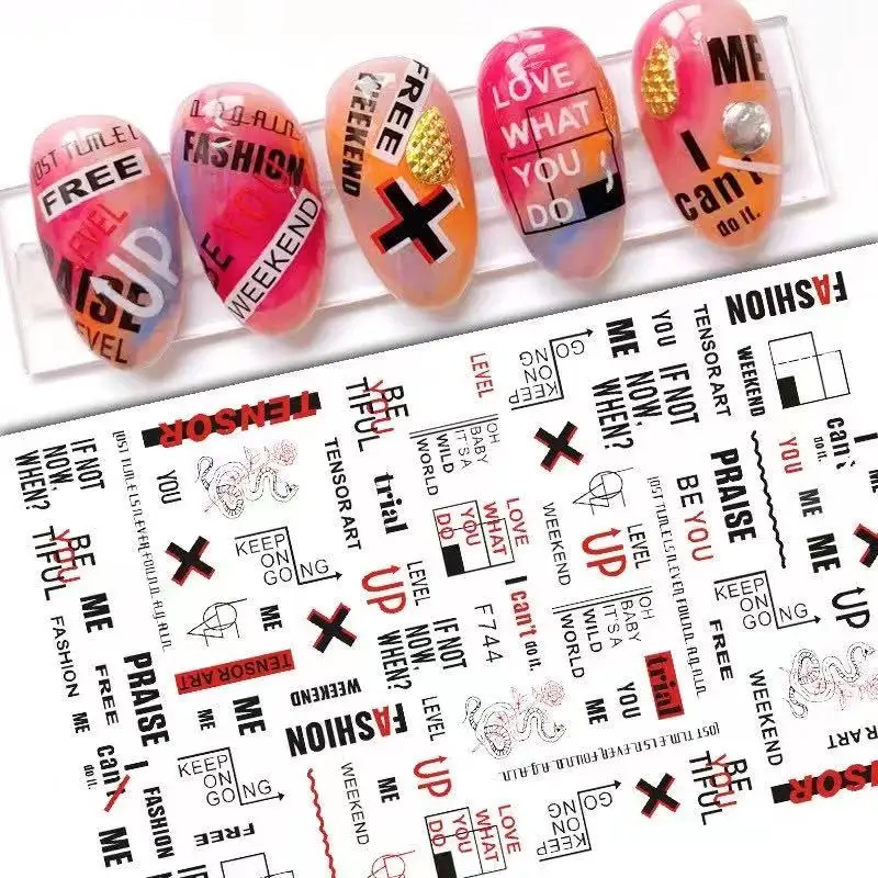 Слайдер для ногтей с буквами F series F-744, стикеры 3d на ногти nail art, трафареты для маникюра
Слайдер для ногтей с буквами F series F-744, стикеры 3d на ногти nail art, трафареты для маникюра