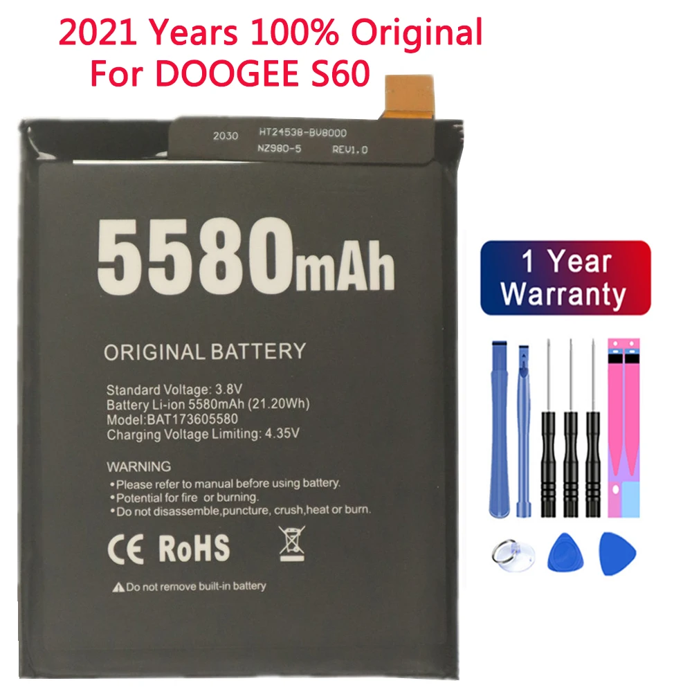 Battery For Doogee S60 Replacement Batteries Rechargeable Doogee S60 S60 Lite Bateria BAT173605580 5580mAh Tested+Repair tools
Battery For Doogee S60 Replacement Batteries Rechargeable Doogee S60 S60 Lite Bateria BAT173605580 5580mAh Tested+Repair tools