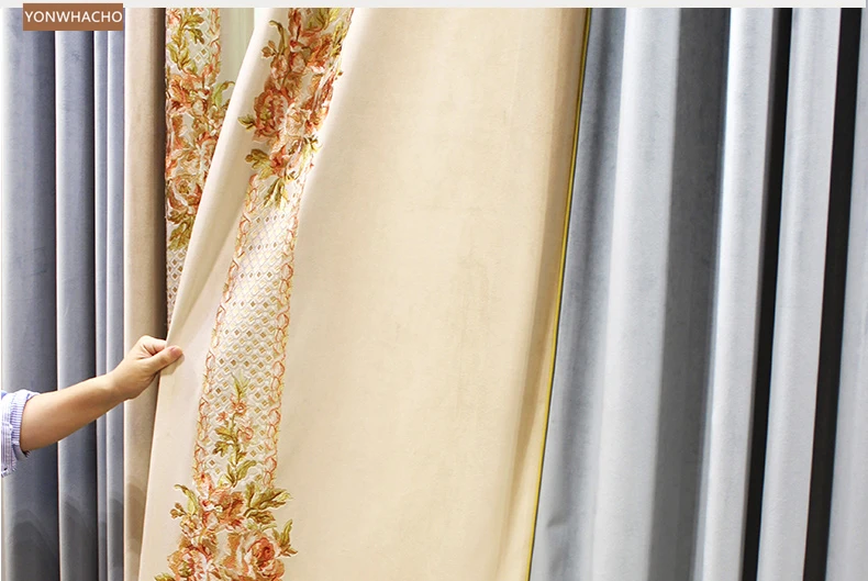 Custom curtains Embroidered light luxury French thick livingroom high-end velvet cloth blackout curtain valance tulle panel B553
Custom curtains Embroidered light luxury French thick livingroom high-end velvet cloth blackout curtain valance tulle panel B553