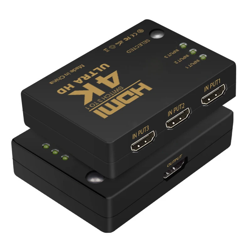 JCKEL HDMI 3 Ports Splitter 4K HDR Switcher Box Video Selector Mini Switch Hub Adapter for DVD HDTV Xbox PS3 PS4 STB Projector
JCKEL HDMI 3 Ports Splitter 4K HDR Switcher Box Video Selector Mini Switch Hub Adapter for DVD HDTV Xbox PS3 PS4 STB Projector