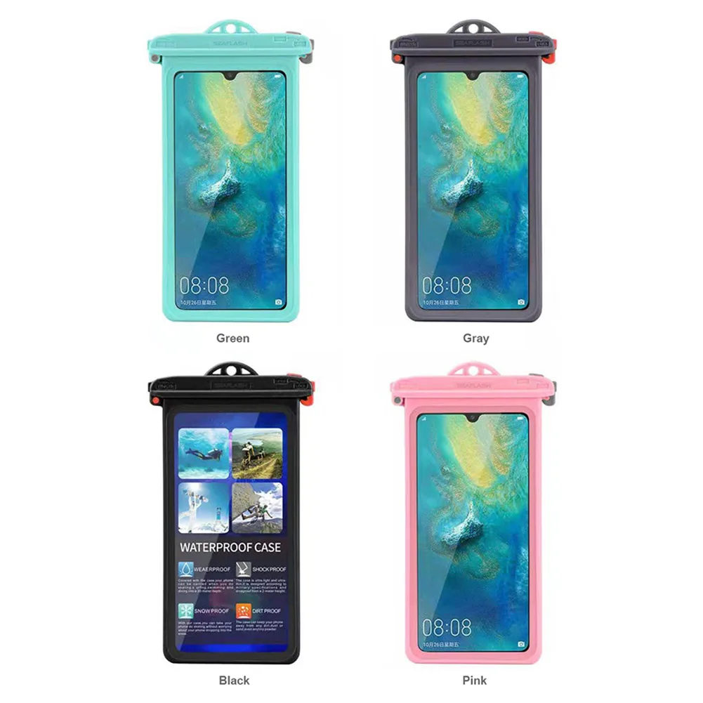 Anti-falling Waterproof Mobile phone bag Swimming Phone Case Holder Underwater Seal Snowproof Touch Bag Below 6.9 inch
Anti-falling Waterproof Mobile phone bag Swimming Phone Case Holder Underwater Seal Snowproof Touch Bag Below 6.9 inch