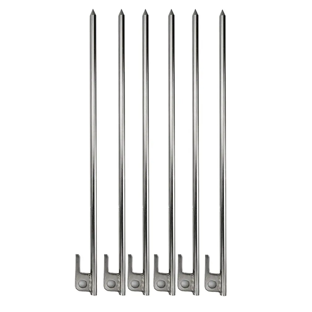 6Pcs Outdoor High Strength Titanium alloy tent 304 stainless steel nail spike canopy Tent peg Camping Tent nail stakes 40cm
6Pcs Outdoor High Strength Titanium alloy tent 304 stainless steel nail spike canopy Tent peg Camping Tent nail stakes 40cm