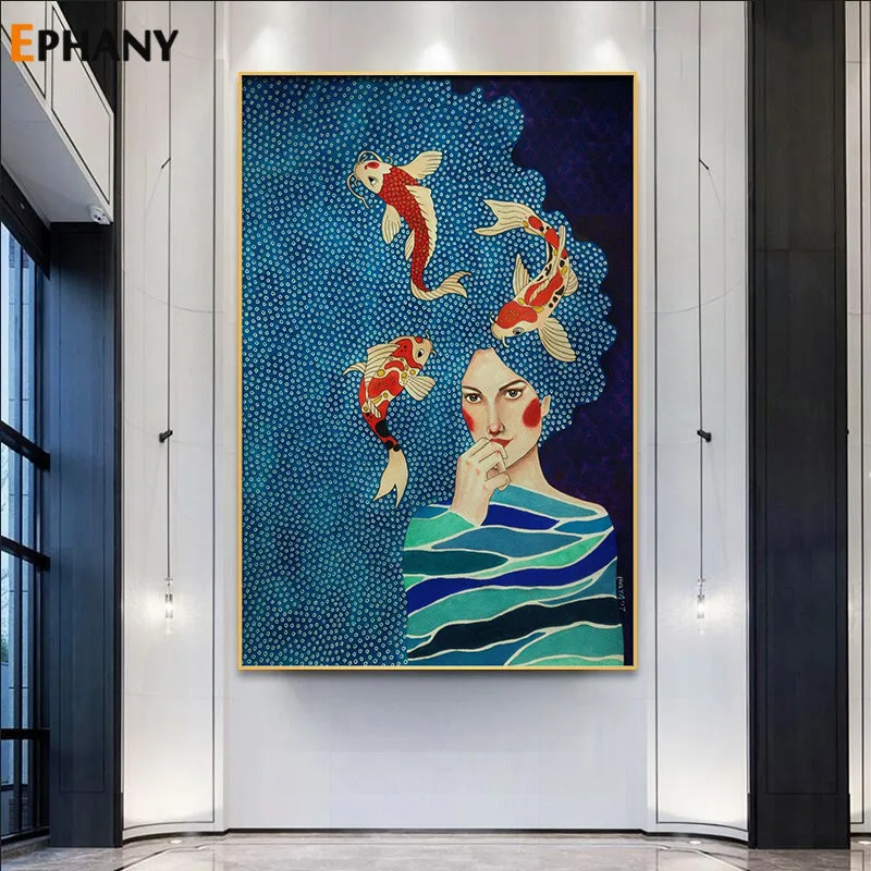 Vintage Abstract Flowers Hair Girl Wall Art Canvas Painting Nordic Bird Prints Posters for Living Room Decoration Pictures
Vintage Abstract Flowers Hair Girl Wall Art Canvas Painting Nordic Bird Prints Posters for Living Room Decoration Pictures