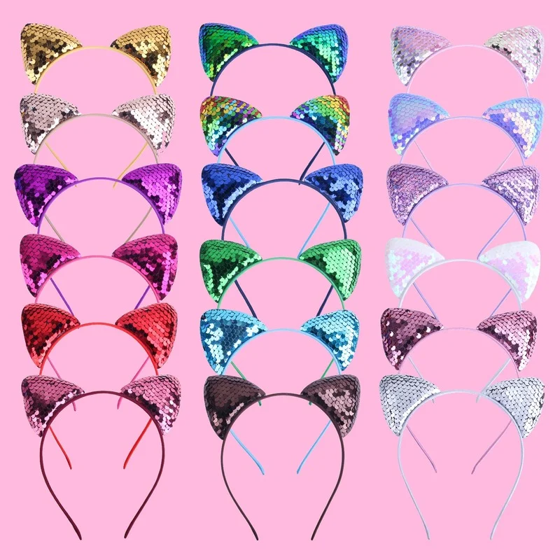 Party 30pcs Girl Sequins Cat Ears Headband Holiday Hair Accessories Decoration Gift Cosplay Hair Bands Christmas Halloween
Party 30pcs Girl Sequins Cat Ears Headband Holiday Hair Accessories Decoration Gift Cosplay Hair Bands Christmas Halloween