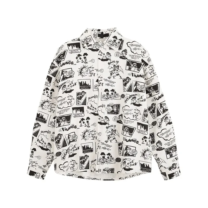 Men Autumn Thick Shirts High Street Fashion Loose Fit Long Sleeve Jacket Harajuku Cartoon Print Army Green Shirts Male M-XL
Men Autumn Thick Shirts High Street Fashion Loose Fit Long Sleeve Jacket Harajuku Cartoon Print Army Green Shirts Male M-XL