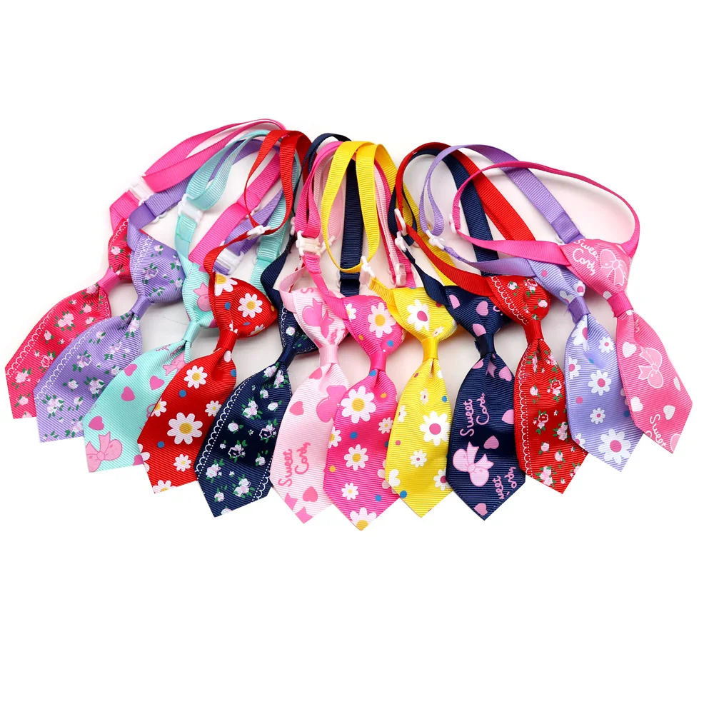 

50pc Dog Tie Bright Colored Dog Accessories Srping Pet Small Dog Cat Neckties Bowties Fashion Dog Grooming Products Cute Bow tie