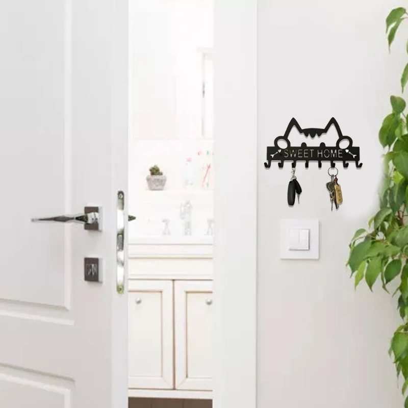 Key Holder for Wall Mount 10 Hook Rack Metal Hanger Clothes Hat Organizer Front Door Kitchen Bathroom Decoration 
Key Holder for Wall Mount 10 Hook Rack Metal Hanger Clothes Hat Organizer Front Door Kitchen Bathroom Decoration