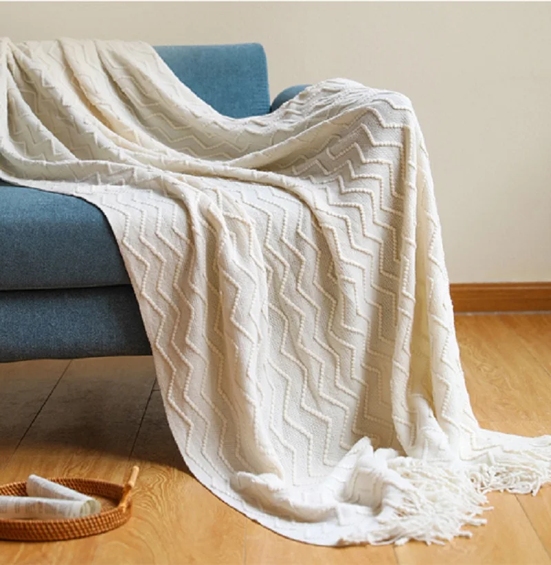 Inyahome Cozy Nordic Throw Blanket Knitted Home Decorative Blanket with Tassels Soft Warm Travel Blanket for All Seasons
Inyahome Cozy Nordic Throw Blanket Knitted Home Decorative Blanket with Tassels Soft Warm Travel Blanket for All Seasons