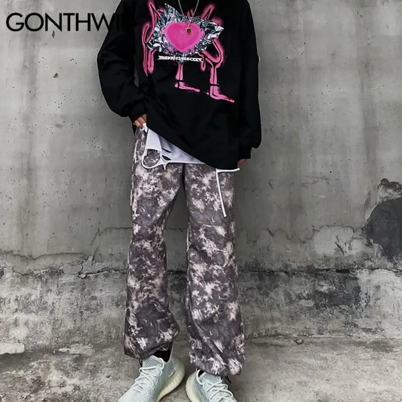 GONTHWID Pants Harajuku Hip Hop Camouflage Tie Dye Casual Trousers Fashion Loose Streetwear Summer Elastic Wais Men Jogger Pants
GONTHWID Pants Harajuku Hip Hop Camouflage Tie Dye Casual Trousers Fashion Loose Streetwear Summer Elastic Wais Men Jogger Pants