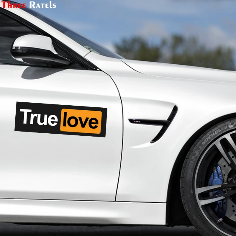 

Three Ratels FTC-1107C 15CM Funny True Love Pvc Waterproof Window Laptop Auto Motorcycle Car Decal Sticker