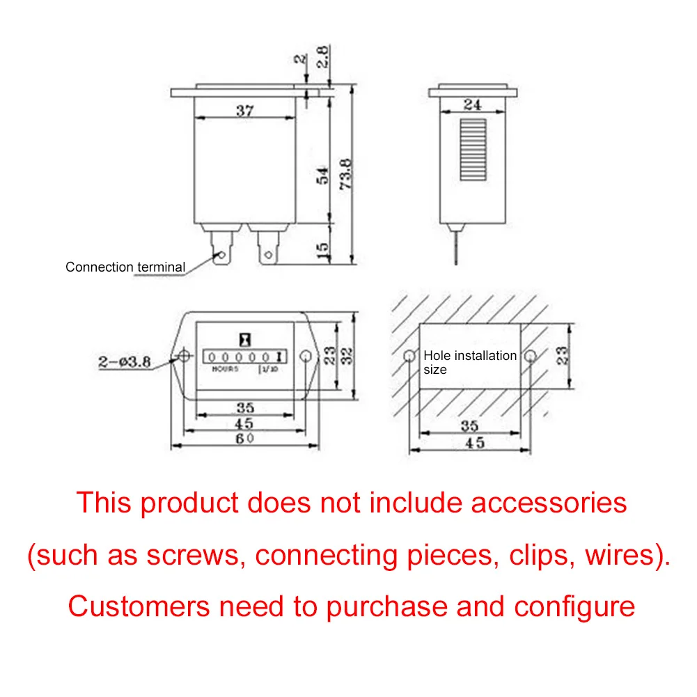 New Hot Generator Sealed Hour Meter Counter Tractor Truck Rectangle DC 10V-80V for Boats Trucks Tractors Cars Accessories
New Hot Generator Sealed Hour Meter Counter Tractor Truck Rectangle DC 10V-80V for Boats Trucks Tractors Cars Accessories