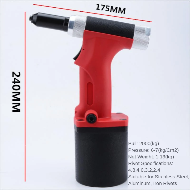 4.8/1.0/3.2/2.4Mm Industrial Air Riveters Automatic Pneumatic Rivets Gun Air Riveter Gun Tool Pneumatic Hydraulic Rivet Gun
4.8/1.0/3.2/2.4Mm Industrial Air Riveters Automatic Pneumatic Rivets Gun Air Riveter Gun Tool Pneumatic Hydraulic Rivet Gun