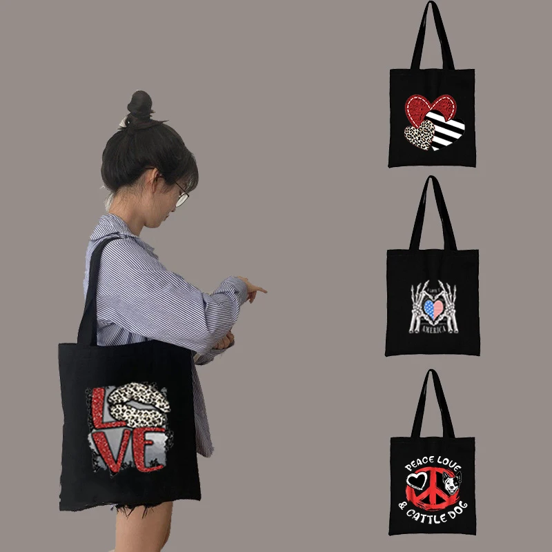 Tote Bags Canvas Bag Printed Love Handle Shoper Women's Shopper Customizable Anime Grocery Designer Student canvas bag
Tote Bags Canvas Bag Printed Love Handle Shoper Women's Shopper Customizable Anime Grocery Designer Student canvas bag