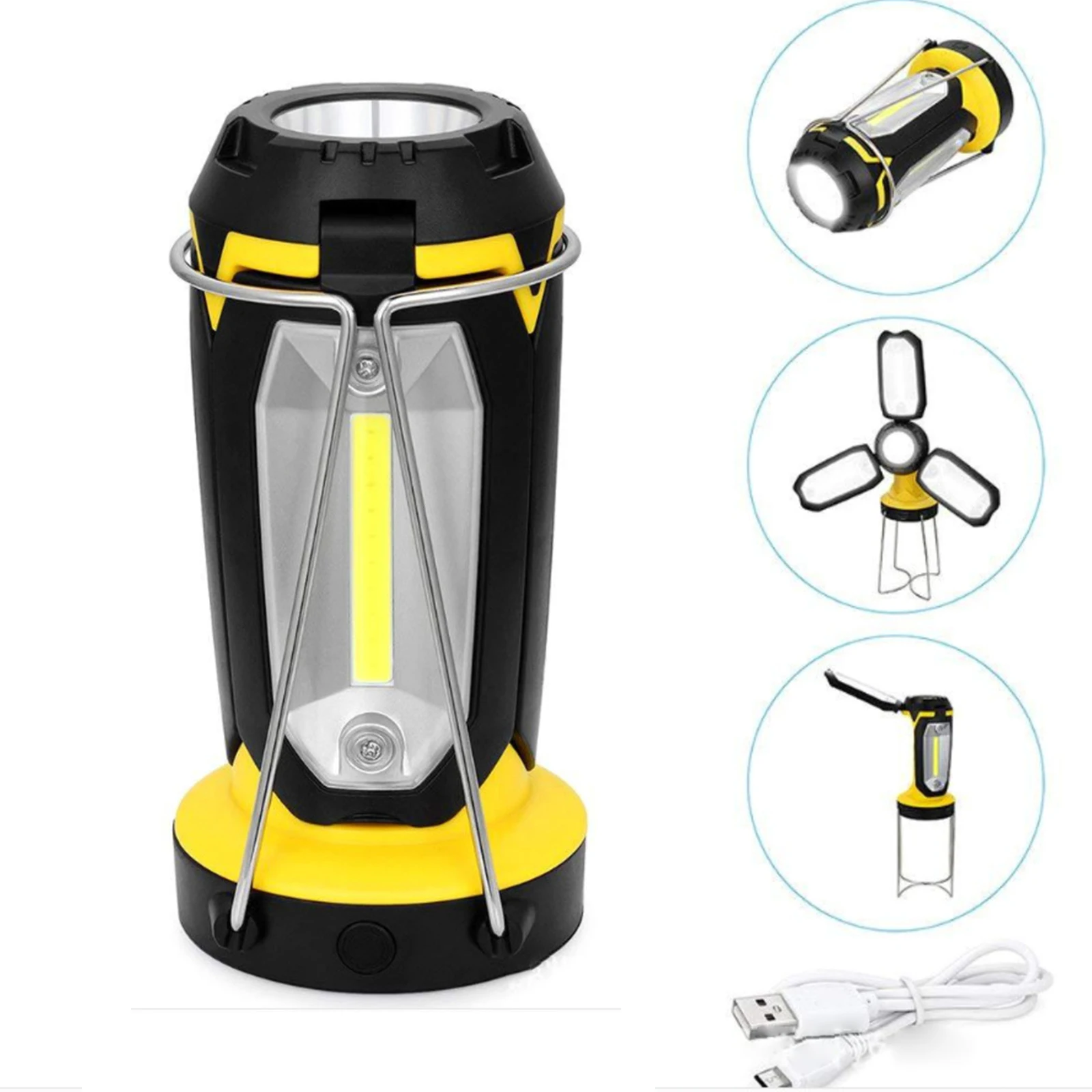Foldable Lantern Flashlight LED Garage Light Potable Maintenance Light Work Light Rechargeable Emergency Tent Lamp
Foldable Lantern Flashlight LED Garage Light Potable Maintenance Light Work Light Rechargeable Emergency Tent Lamp