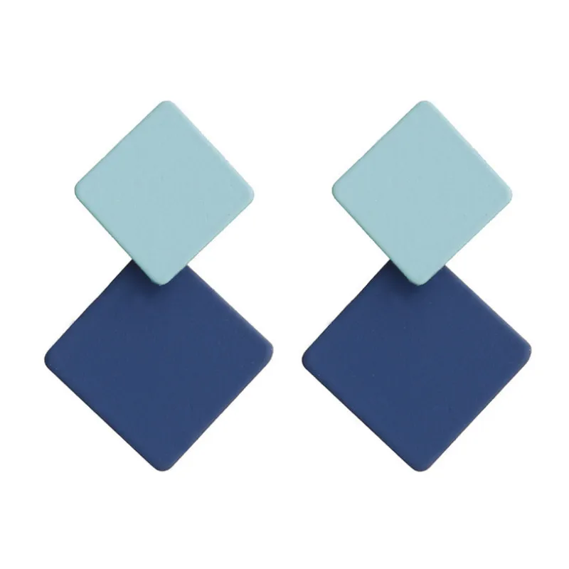 The New Paint Geometric Square Earrings Exaggerated Fashion Simple Ear Jewelry 
The New Paint Geometric Square Earrings Exaggerated Fashion Simple Ear Jewelry