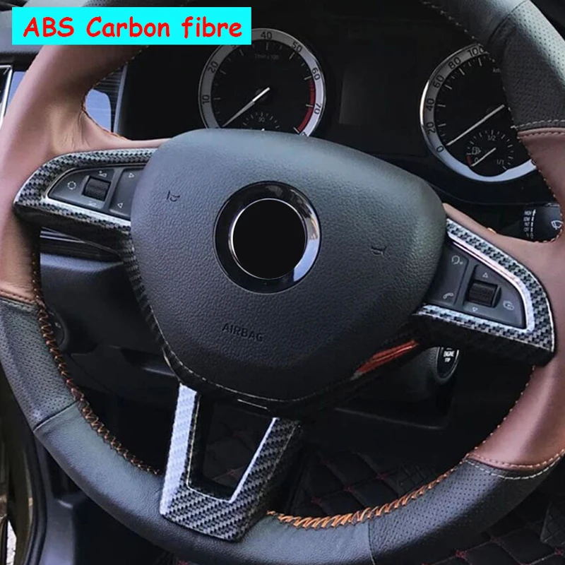 ABS Chrome Carbon Fiber Style Fit For Skoda Kodiaq 2016 2017 2018 Accessories Steering Wheel Decoration Cover Trim Car Styling
ABS Chrome Carbon Fiber Style Fit For Skoda Kodiaq 2016 2017 2018 Accessories Steering Wheel Decoration Cover Trim Car Styling