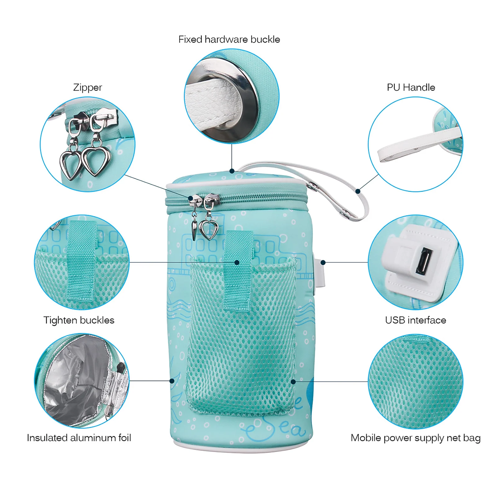 USB Portable Baby Bottle Warmer Heater Insulated Bag Travel Cup Portable In Car Drink Warm Milk Thermostat Bag For Feed Newborn
USB Portable Baby Bottle Warmer Heater Insulated Bag Travel Cup Portable In Car Drink Warm Milk Thermostat Bag For Feed Newborn