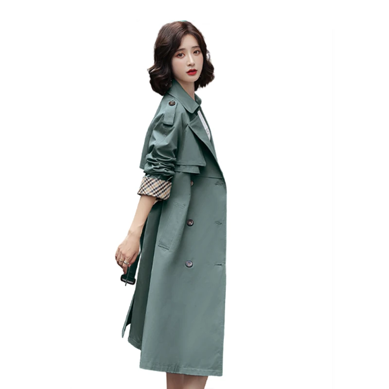 2021 new knee length double breasted windbreaker women's leisure temperament popular long coat trend
2021 new knee length double breasted windbreaker women's leisure temperament popular long coat trend